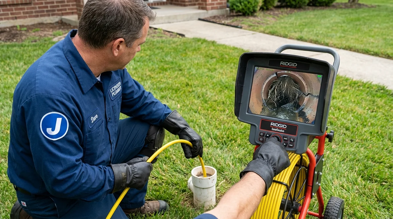 Sewer camera inspection being performed by Johns Plumbing LLC in Sioux Falls